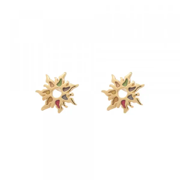 Pendientes Mountain Plata Dorada Multicolor*Eguzkilore Clearance