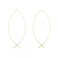 Pendientes Pez de Plata Dorada 70mm*Eguzkilore Best
