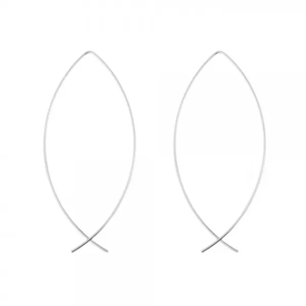 Pendientes Pez de Plata 60mm*Eguzkilore New