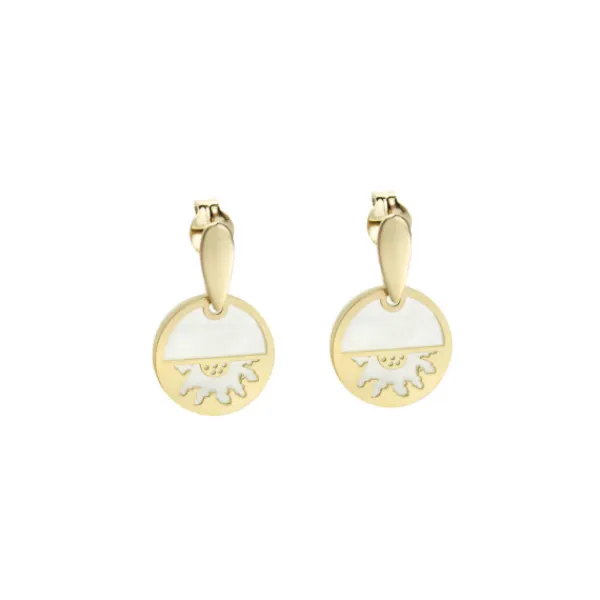 Pendientes Plata Dorada y Nácar*Eguzkilore Discount
