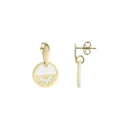 Pendientes Plata Dorada y Nácar*Eguzkilore Discount