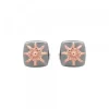 Pendientes Q2 Plata Negra y Rosa*Eguzkilore Hot