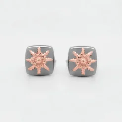 Pendientes Q2 Plata Negra y Rosa*Eguzkilore Hot