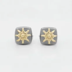 Pendientes Q2 Plata Negra y Dorado*Eguzkilore Hot