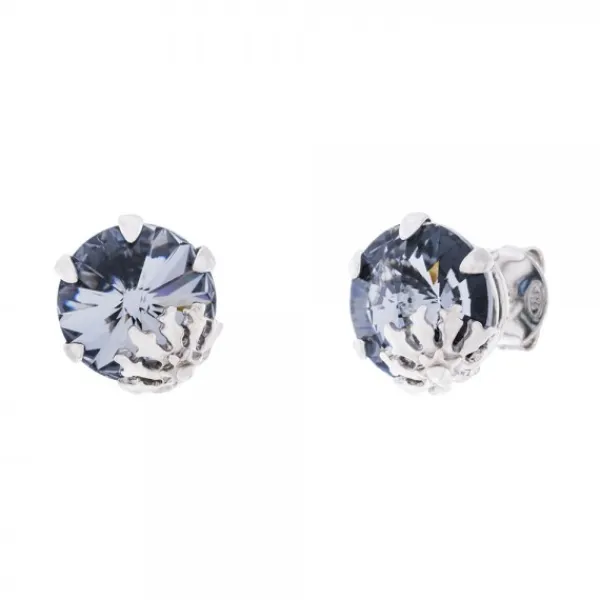 Pendientes Queen 3 Plata y Cristal Cobalto*Eguzkilore Hot