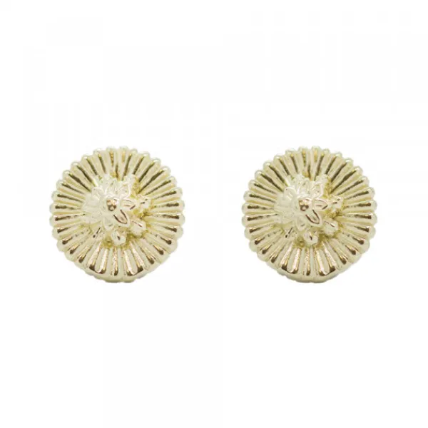 Pendientes Radial Plata Dorada*Eguzkilore Online