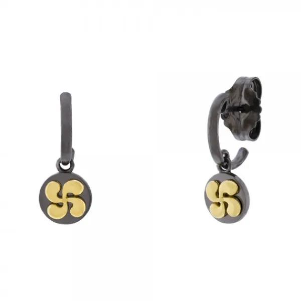 Pendientes R-Chic Aro Lauburu Plata Dorada*Eguzkilore Hot