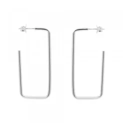 Pendientes Rectangulares Plata 40mm*Eguzkilore Outlet