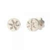 Pendientes Redondos Oro Blanco y Brillante 5mm*Eguzkilore Discount