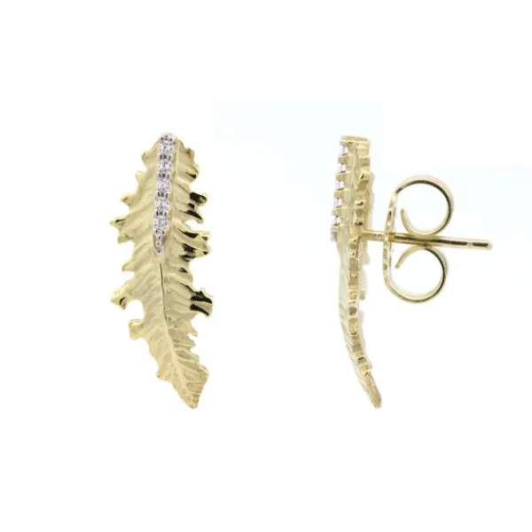 Pendientes Trepador Mari Plata Dorada y Circonitas*Eguzkilore Discount