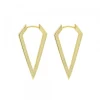 Pendientes Triangulares Plata Dorada 32mm*Eguzkilore Outlet
