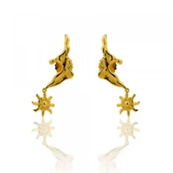 Pendientes Ur de Plata Dorada*Eguzkilore Hot