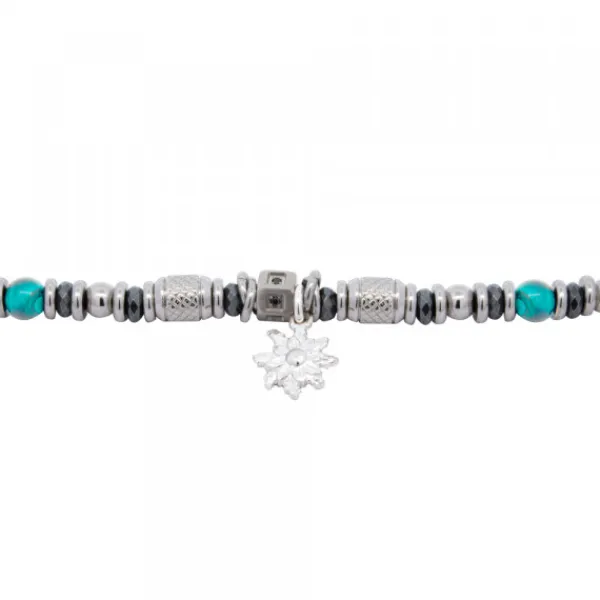 Pulsera Acero con Turquesas*Eguzkilore