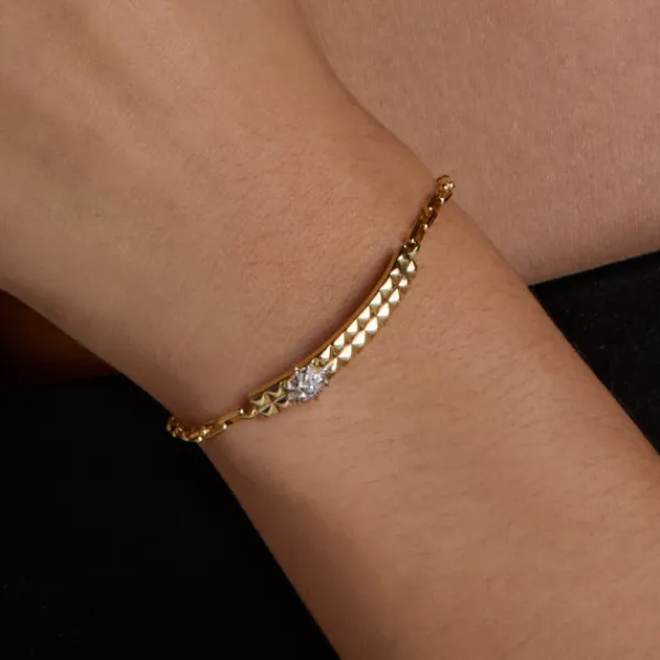 Pulsera Aiora de Plata Dorada*Eguzkilore Clearance