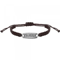 Pulsera Aita Marrón Plata Acabado Rústico*Eguzkilore Sale