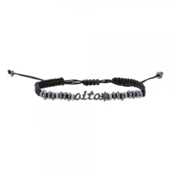 Pulsera Aita Plata Negra con hematites*Eguzkilore New