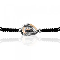 Pulsera Almendra de Vitoria Silueta Plata con Lámina de Oro*Eguzkilore Outlet