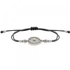 Pulsera Almendra Plata y Circonitas Negras*Eguzkilore New