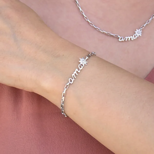 Pulsera Ama Bayona Plata*Eguzkilore Sale