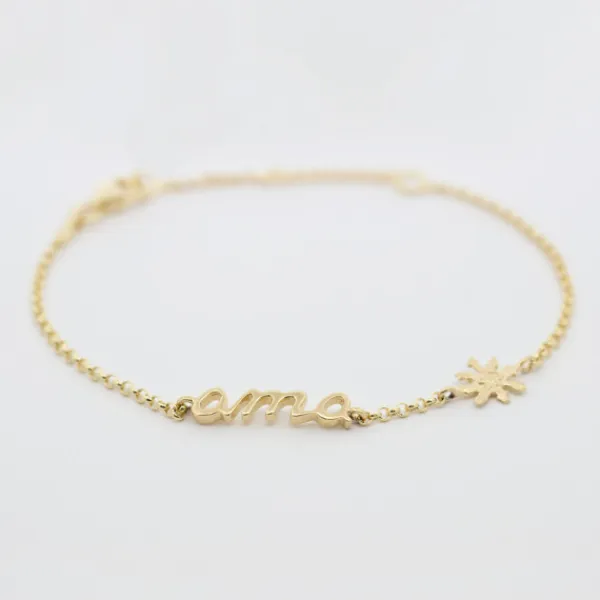 Pulsera Ama Plata Dorada*Eguzkilore Online