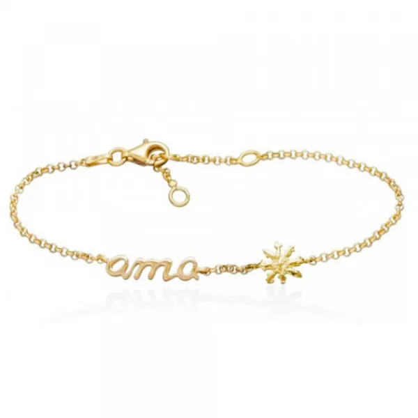 Pulsera Ama Plata Dorada*Eguzkilore Online