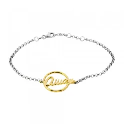 Pulsera Ama Plata Dorada con Cadena*Eguzkilore Outlet