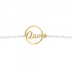 Pulsera Ama Plata Dorada con Cadena*Eguzkilore Outlet