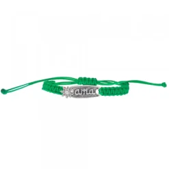 Pulsera Ama Verde Plata Acabado Rústico*Eguzkilore