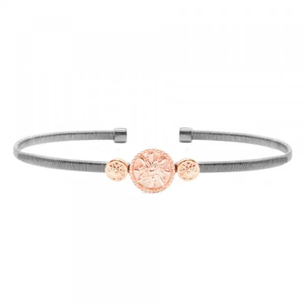 Pulsera Anuk Plata Rosa Rígida*Eguzkilore Online