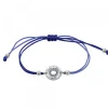 Pulsera Barandilla La Concha Plata y Circonitas Azules*Eguzkilore Online