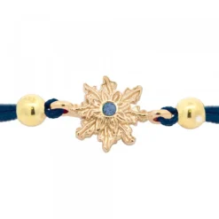 Pulsera Basic Colors Hilo Azul Plata Dorada*Eguzkilore Online
