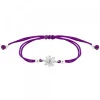 Pulsera Basic Colors Hilo Morado Plata*Eguzkilore