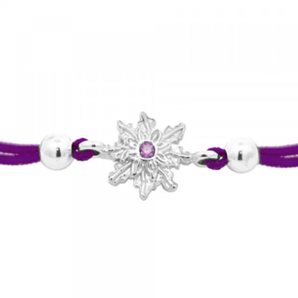 Pulsera Basic Colors Hilo Morado Plata*Eguzkilore