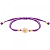 Pulsera Basic Colors Hilo Morado Plata Dorada*Eguzkilore Discount