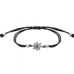 Pulsera Basic Colors Hilo Negro Rutenio y Circonita Negra*Eguzkilore Clearance