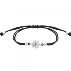 Pulsera Basic Colors Hilo Negro y Circonita Negra*Eguzkilore Best