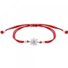 Pulsera Basic Colors Hilo Rojo Plata y Circonita Roja*Eguzkilore Clearance