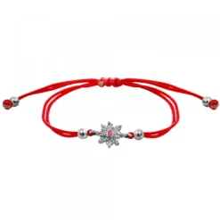 Pulsera Basic Colors Hilo Rojo Rutenio y Circonita Roja*Eguzkilore New