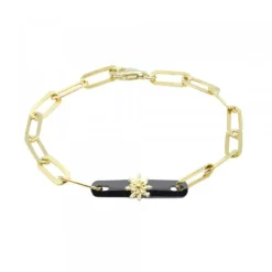 Pulsera Bayona Eslabones Plata Dorada y Rutenio*Eguzkilore Outlet