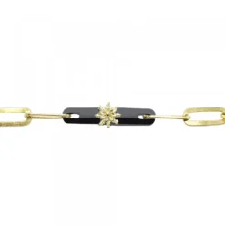 Pulsera Bayona Eslabones Plata Dorada y Rutenio*Eguzkilore Outlet