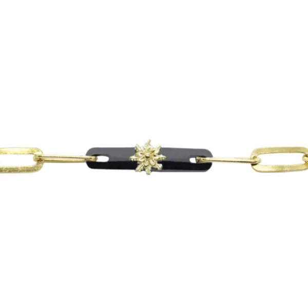 Pulsera Bayona Eslabones Plata Dorada y Rutenio*Eguzkilore Outlet