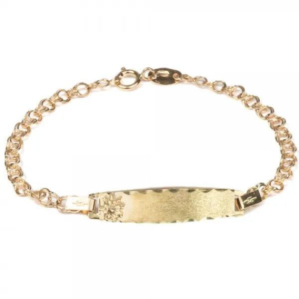 Pulsera Bebé Oro Eslabones 14,5cm Personalizable*Eguzkilore Online