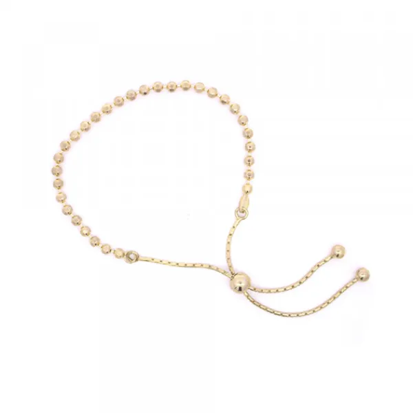 Pulsera Bolas Plata Dorada Ajustable*Eguzkilore Outlet