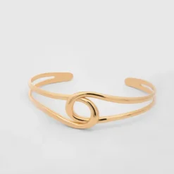 Pulsera Brazalete Hariak Plata Dorada*Eguzkilore Clearance