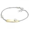 Pulsera Chapa Bebé Oro Bicolor Personalizable*Eguzkilore Best