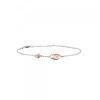 Pulsera Chapa Infinito Calado y Plata Rosa*Eguzkilore