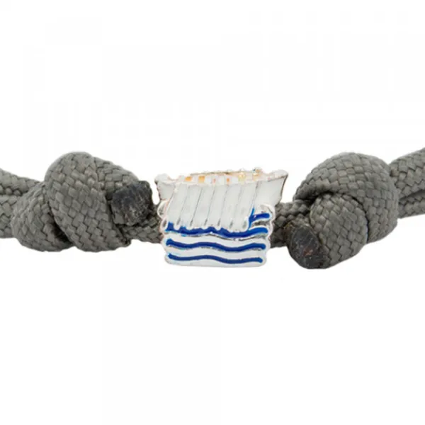 Pulsera Charm Trainera Blanca de Plata*Eguzkilore