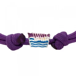 Pulsera Charm Trainera Morada de Plata*Eguzkilore Best