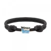 Pulsera Charm Trainera Negra Plata*Eguzkilore