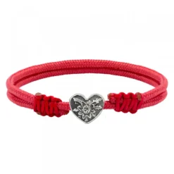 Pulsera Corazón Charm de Plata*Eguzkilore Online